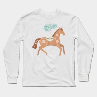 Folk Art Horse Ornament Long Sleeve T-Shirt